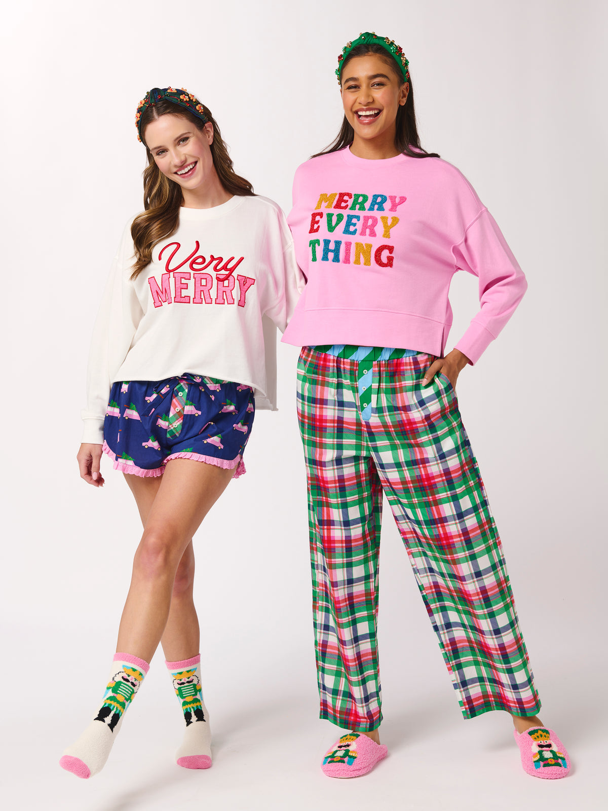 "Very Merry" Lounge Sweatshirt, Ivory