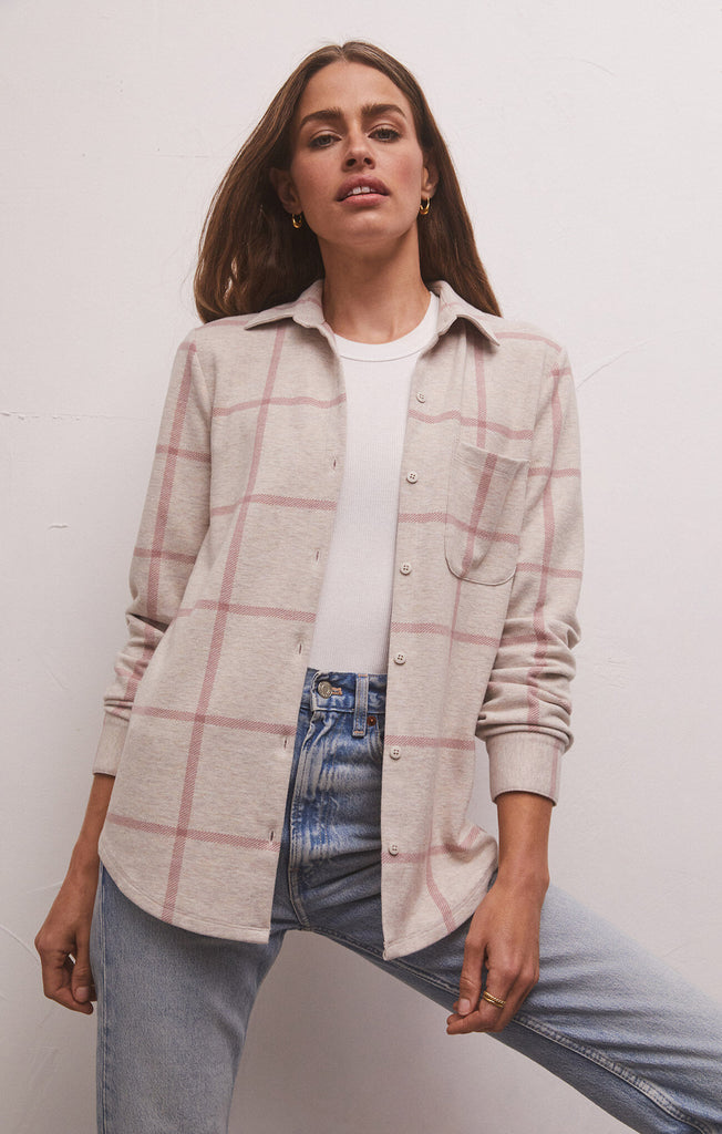 Z Supply | Zenith Plaid Shirt, Smoked Rose