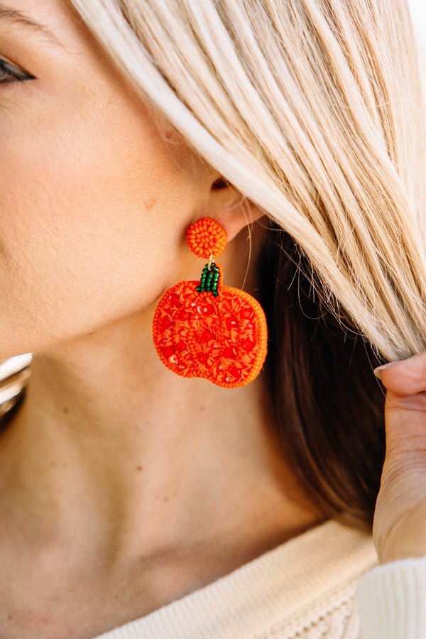 Treasure Jewels | Orange Pumpkin Earrings