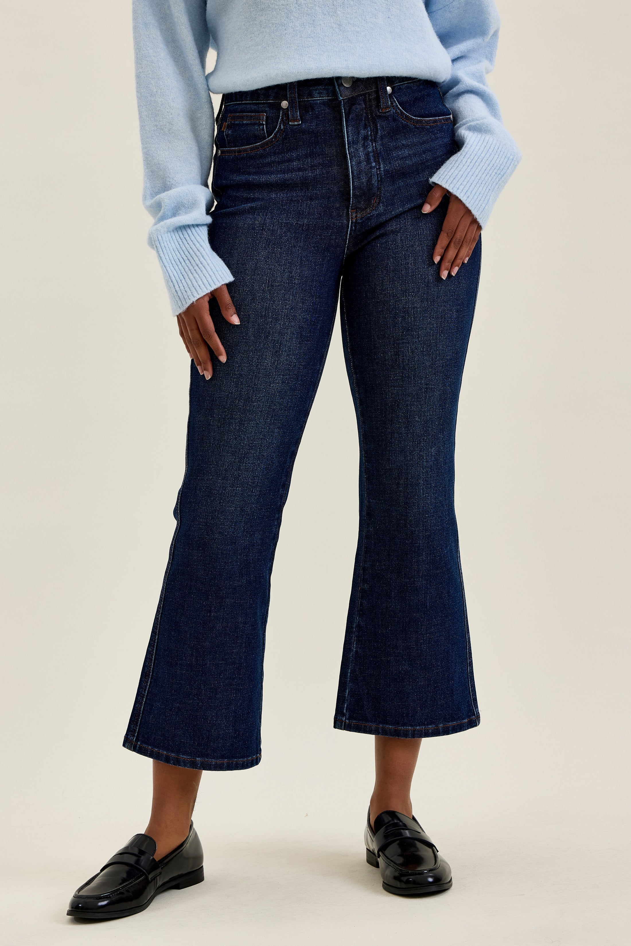 High Waisted Amy Kick Flare, Rustic Indigo