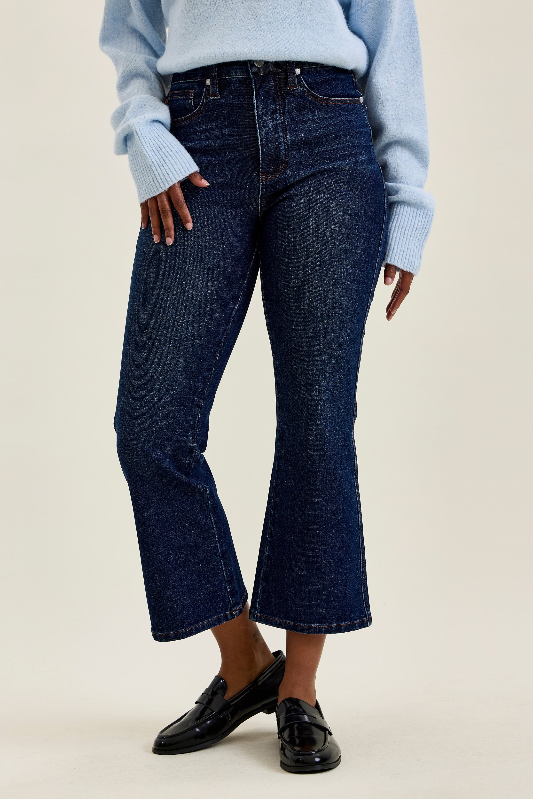 High Waisted Amy Kick Flare, Rustic Indigo