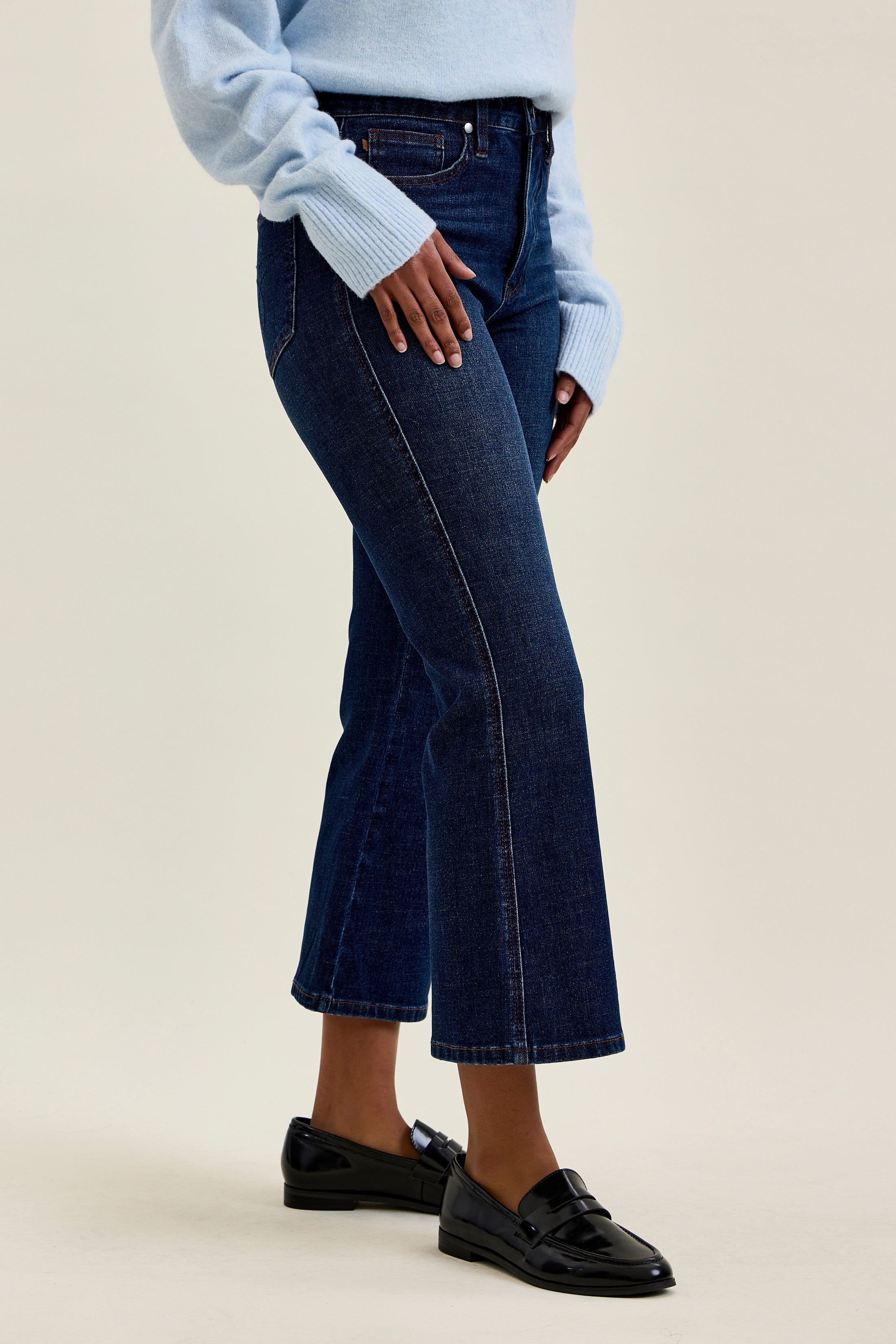 High Waisted Amy Kick Flare, Rustic Indigo