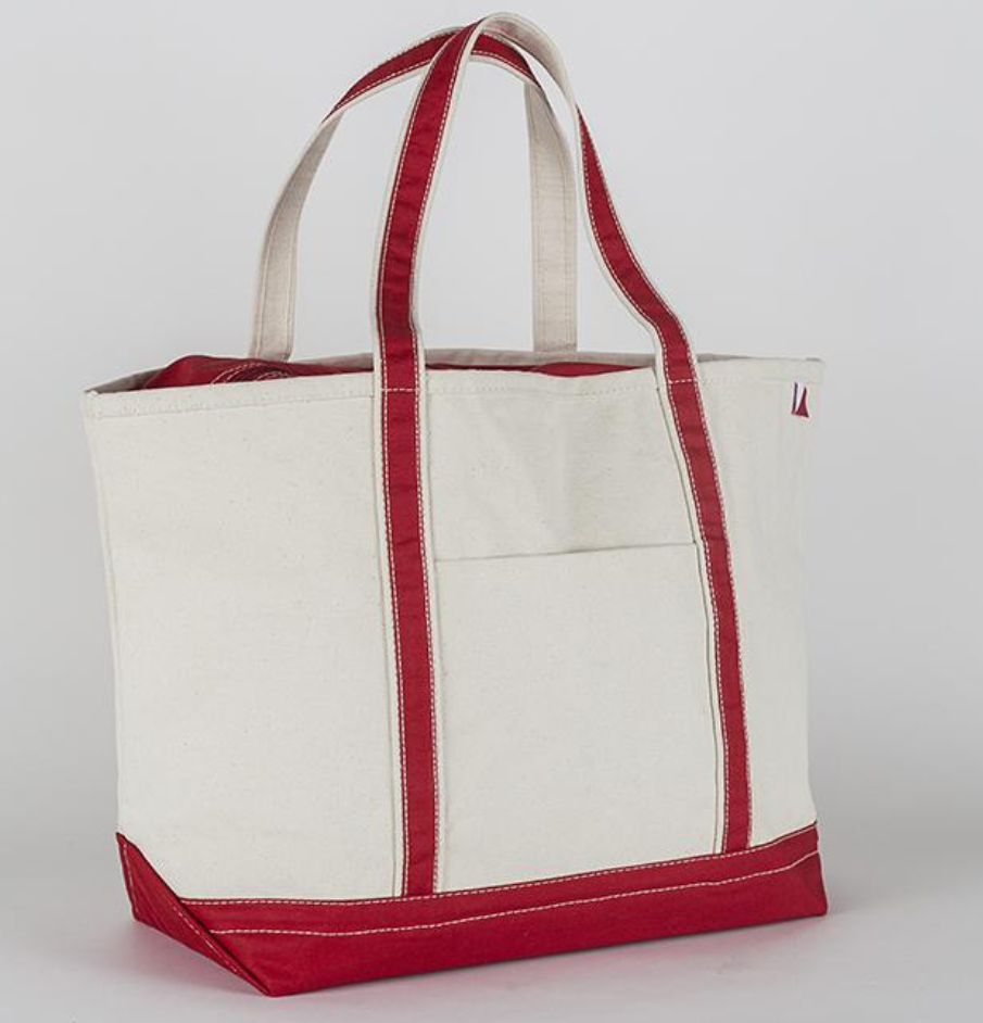 Large Classic Canvas Tote Bag, Assorted Colors