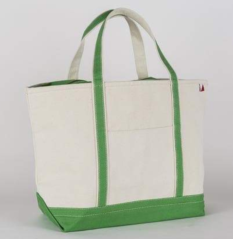 Large Classic Canvas Tote Bag, Assorted Colors