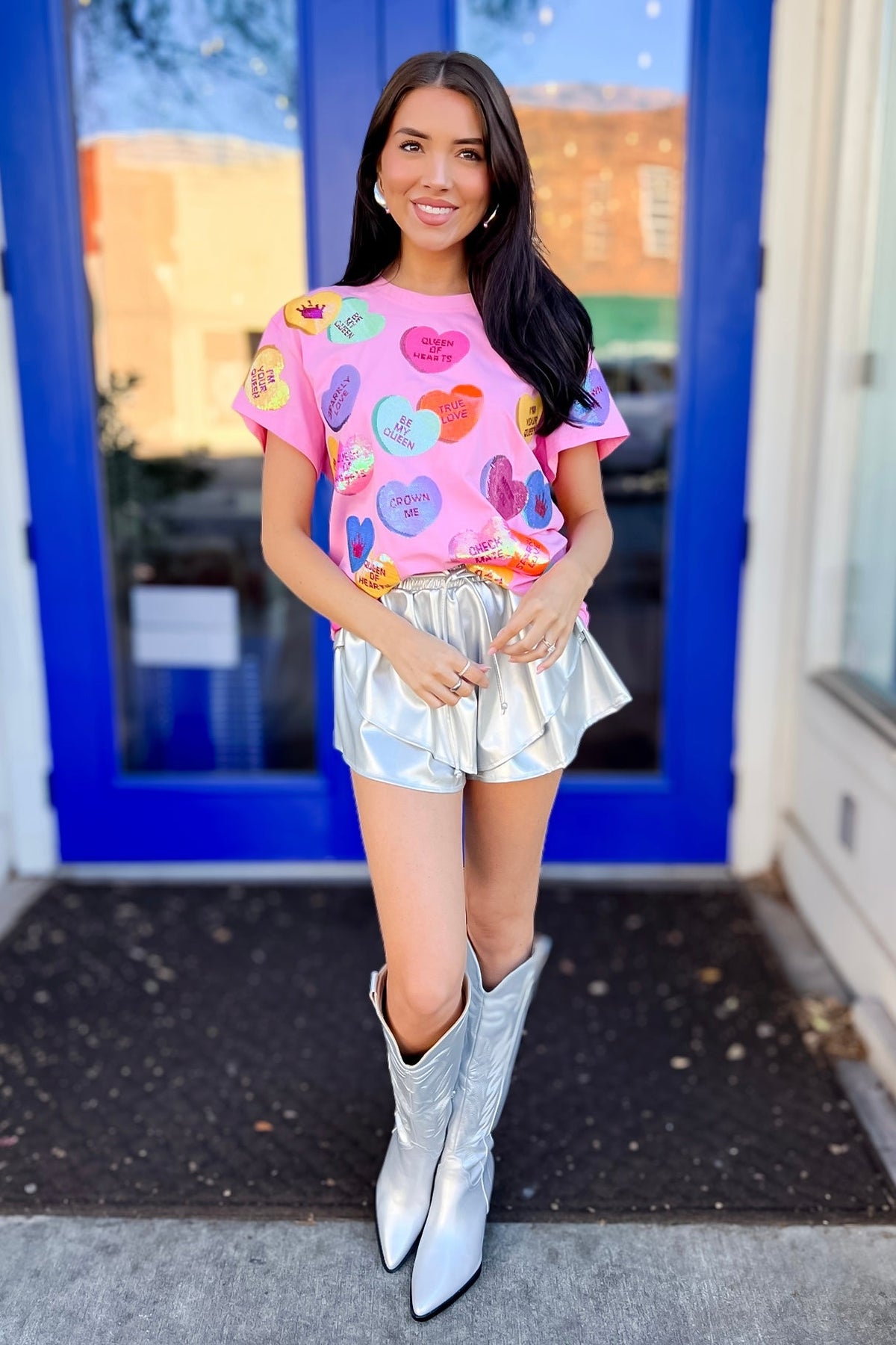 Queen of Sparkles | Sequin Candy Heart Tee – Sisters Flowers and Gifts Queen of Sparkles | Sequin Candy Heart Tee – Sisters Flowers and Gifts