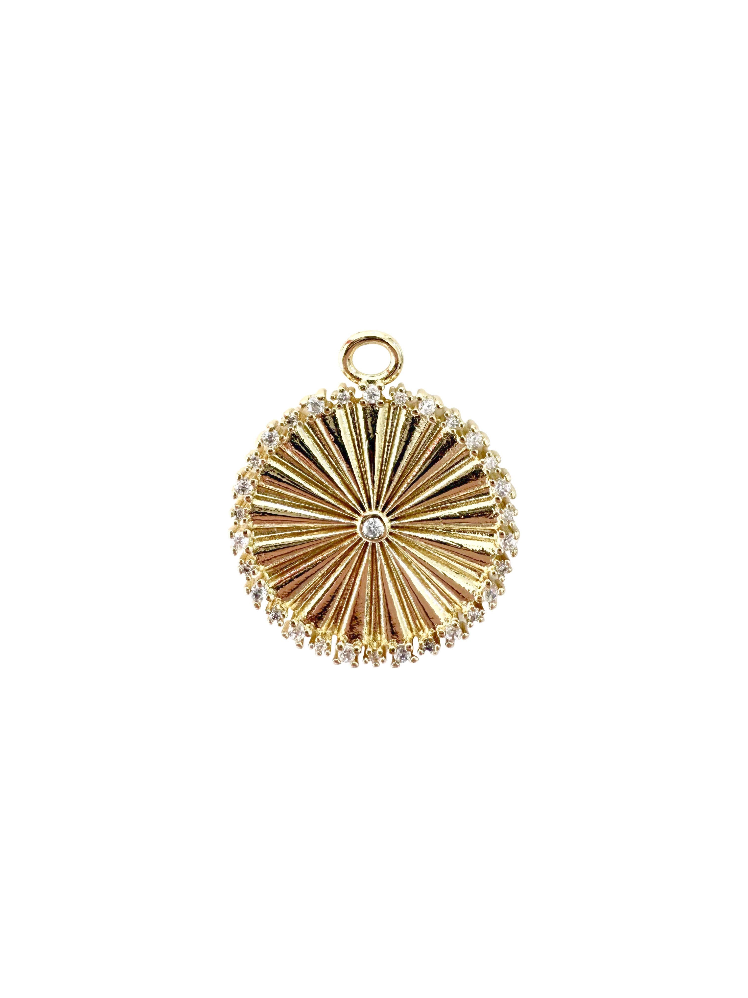 Madeline Necklace with Large Coin Charm