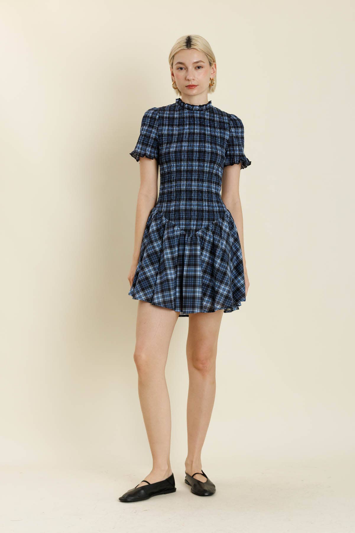 The Bluebird Plaid Smocked Mini
