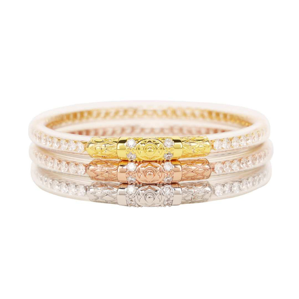 BuDhaGirl | Three Queens All Weather Bangles® (AWB®) - Clear Crystal