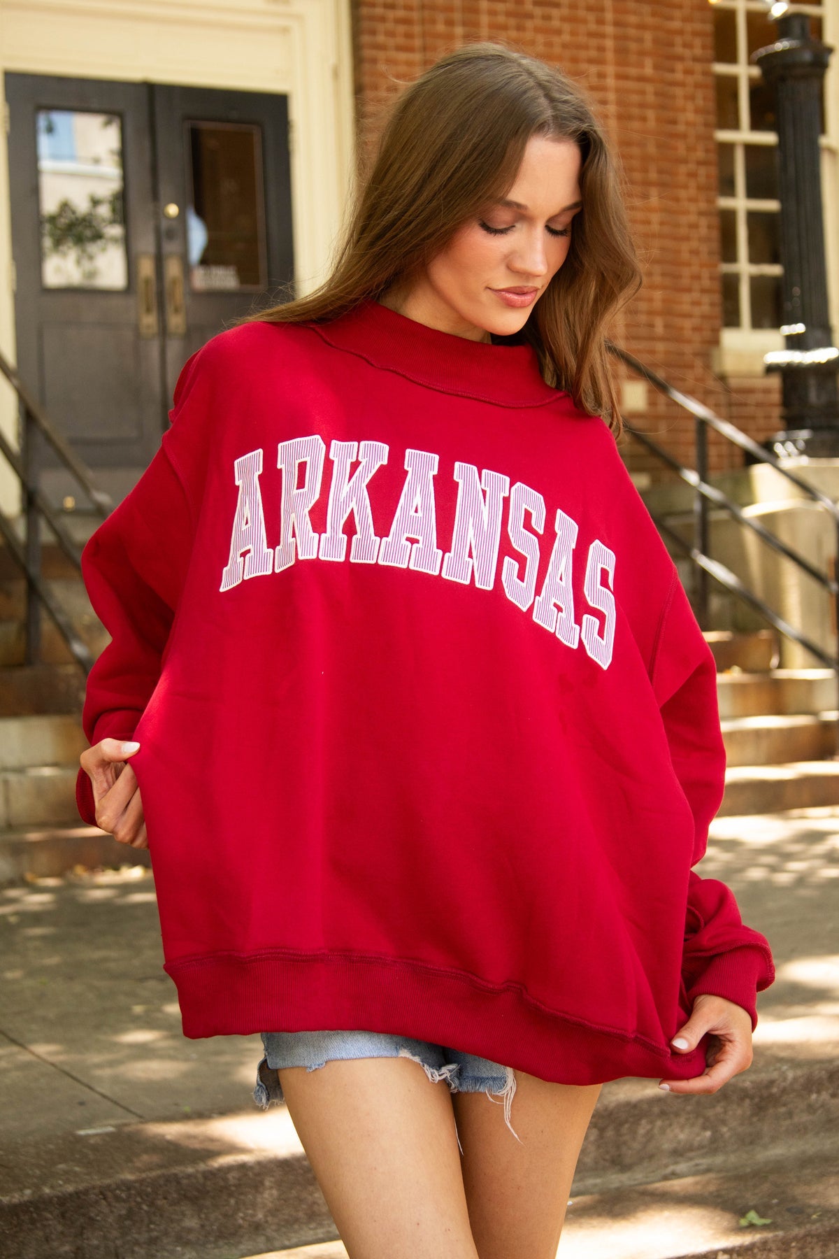Arkansas Embroidered Applique Sweatshirt
