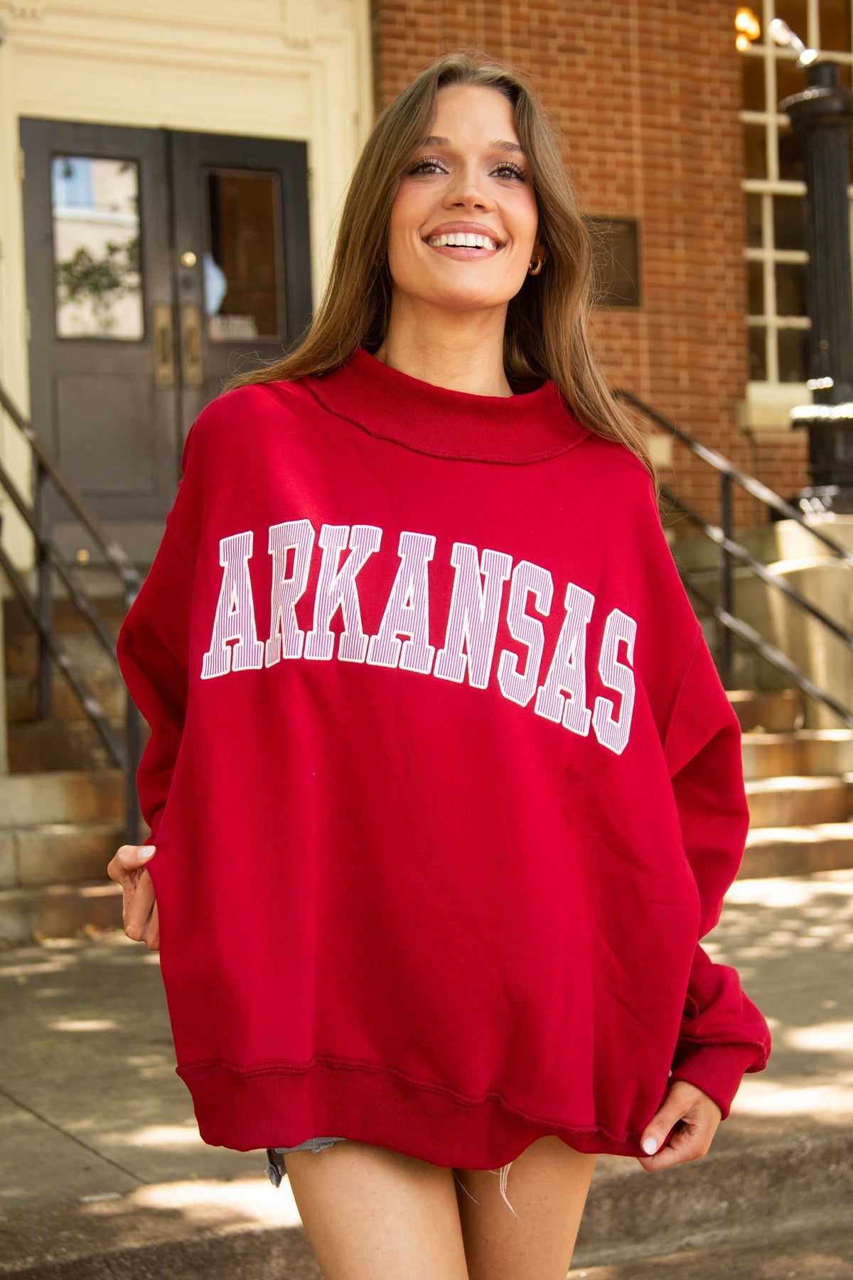 Arkansas Embroidered Applique Sweatshirt
