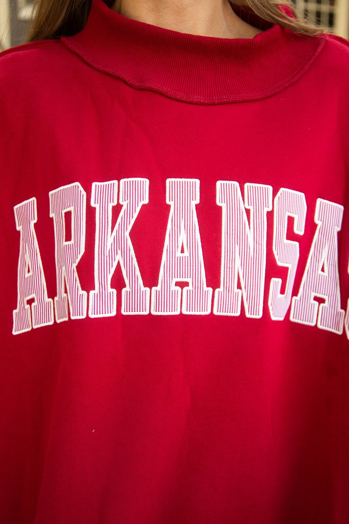 Arkansas Embroidered Applique Sweatshirt