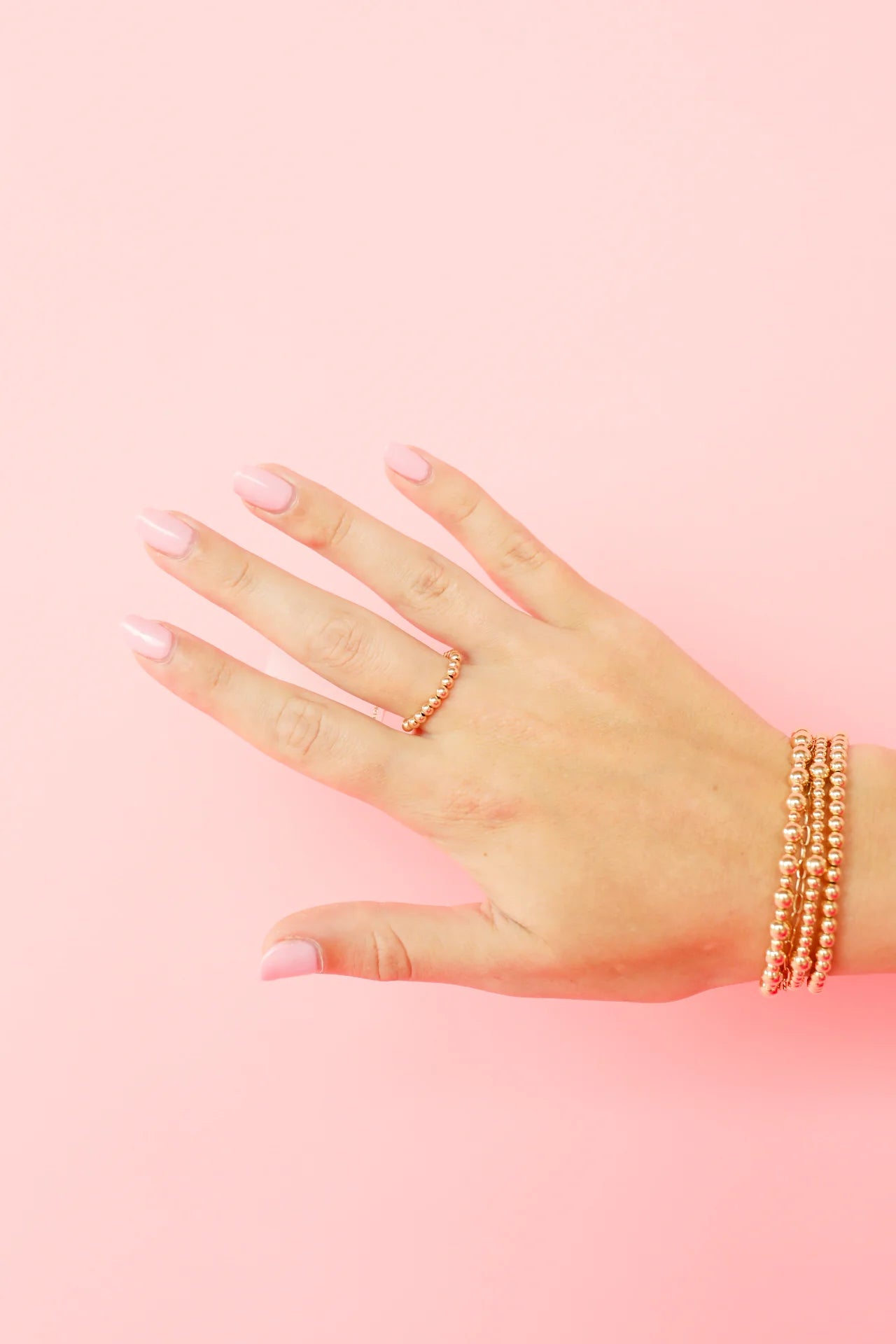 Beaded Blondes | Lauren Beaded Band in Gold, Assorted Sizes
