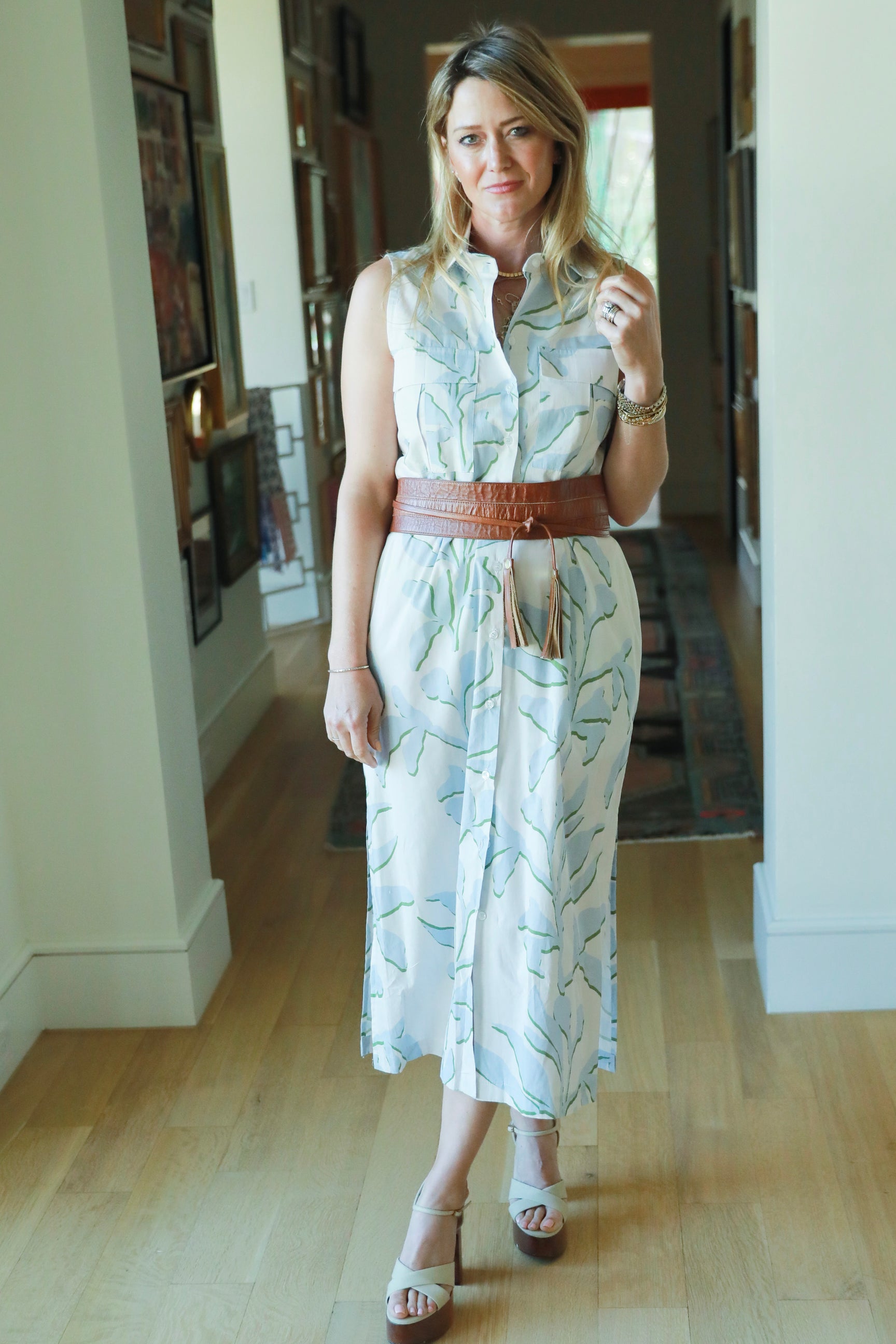 The Mimi Dress, Blue/Green Vine Grande, Small