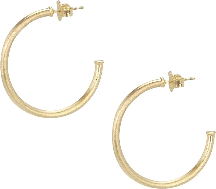 Sheila Fajl | Everybody's Favorite Hoops, Brushed Gold Plated