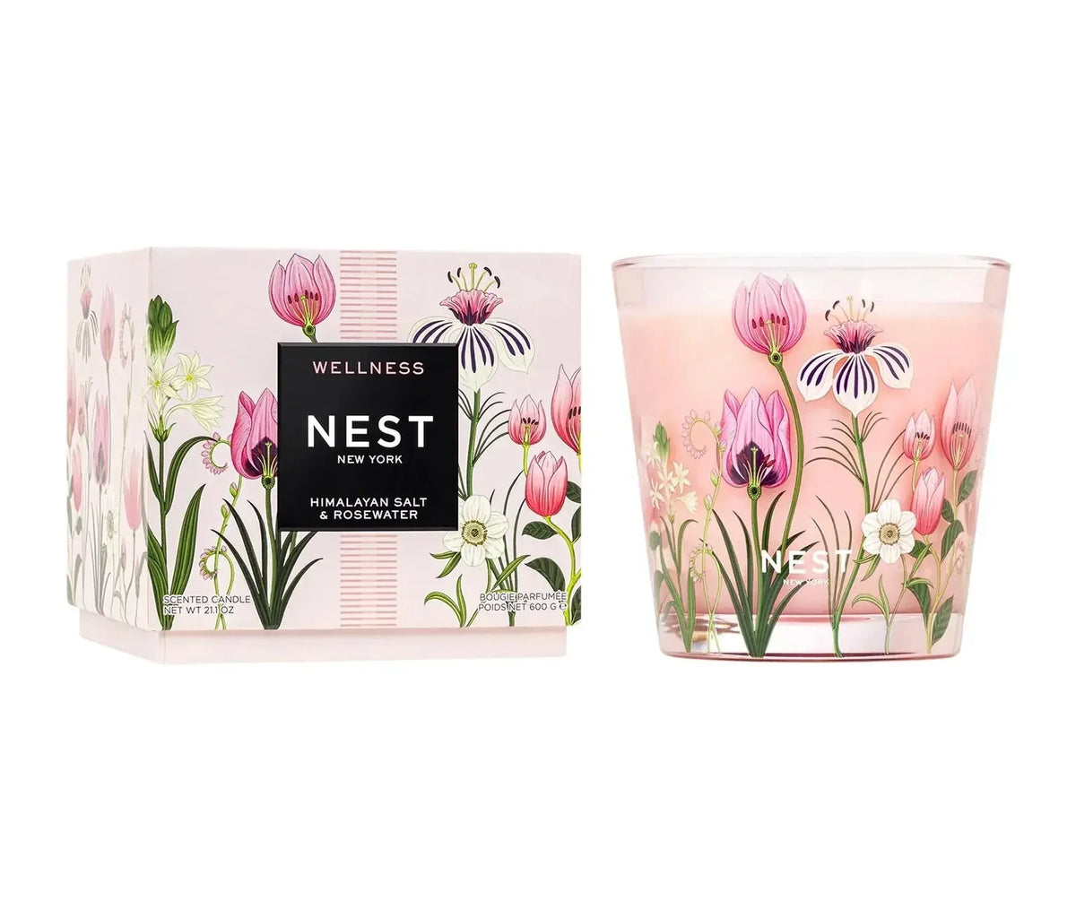 Himalayan Salt & Rosewater Candle, Assorted Sizes