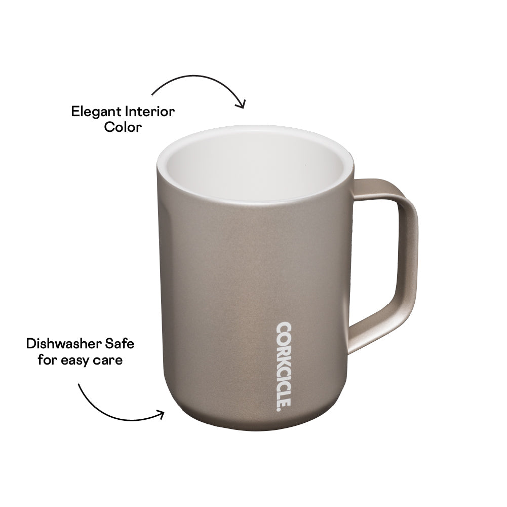 Corkcicle | Classic 16 oz Coffee Mug, Latte with Oat Milk