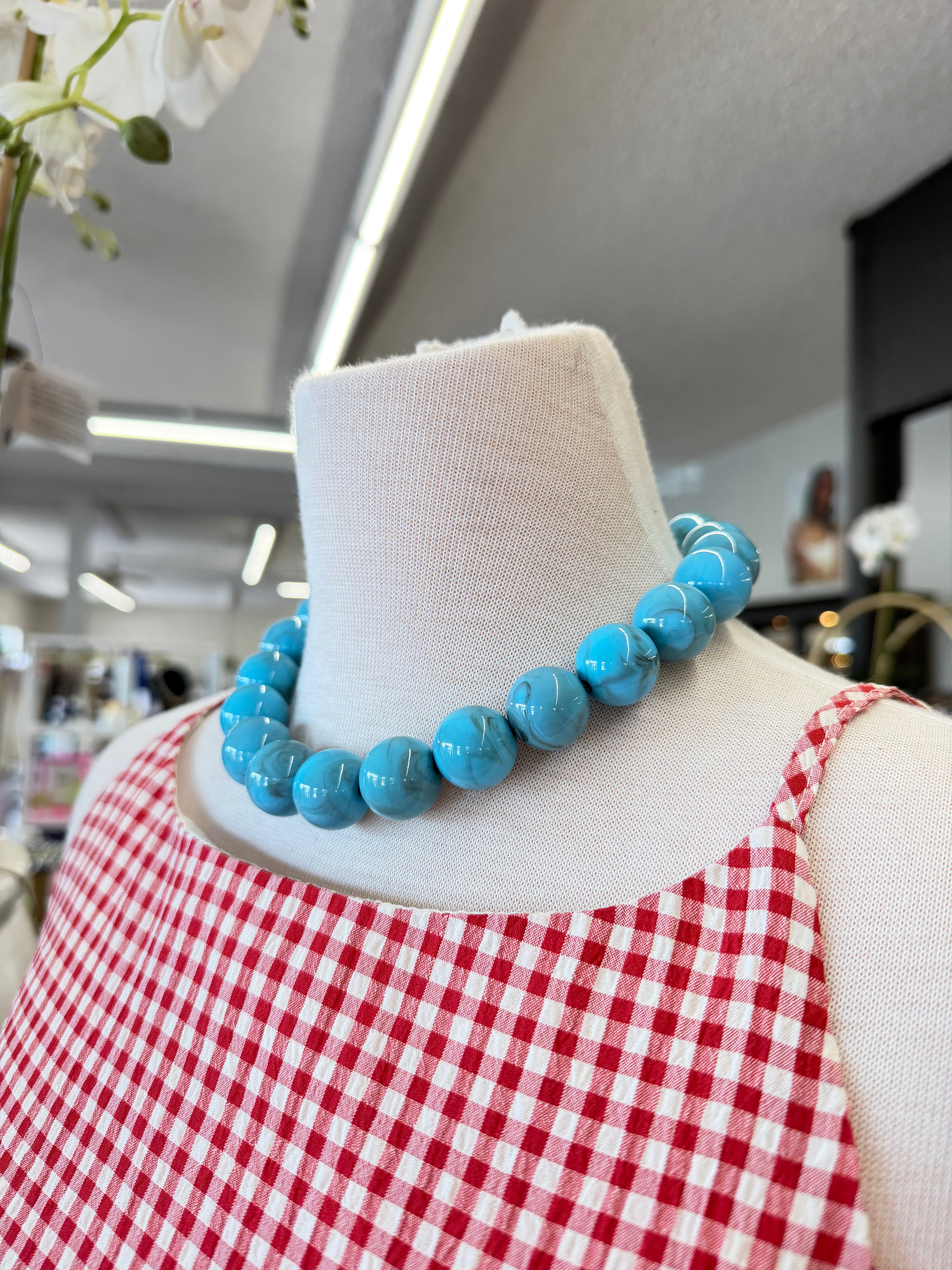Chunky Beaded Necklaces, Assorted Colors