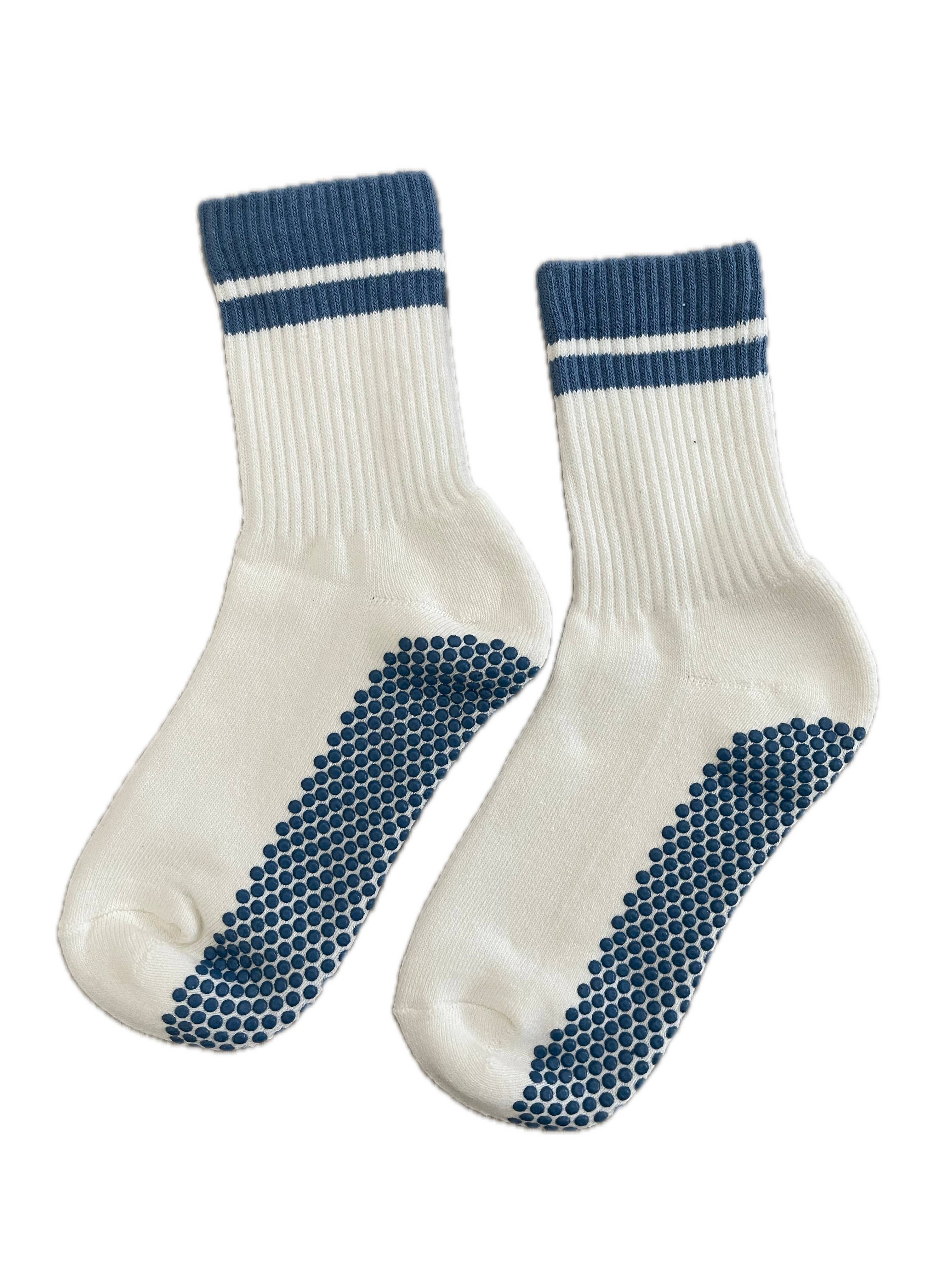 Retro Stripe Crew Grip Socks, Assorted Colors