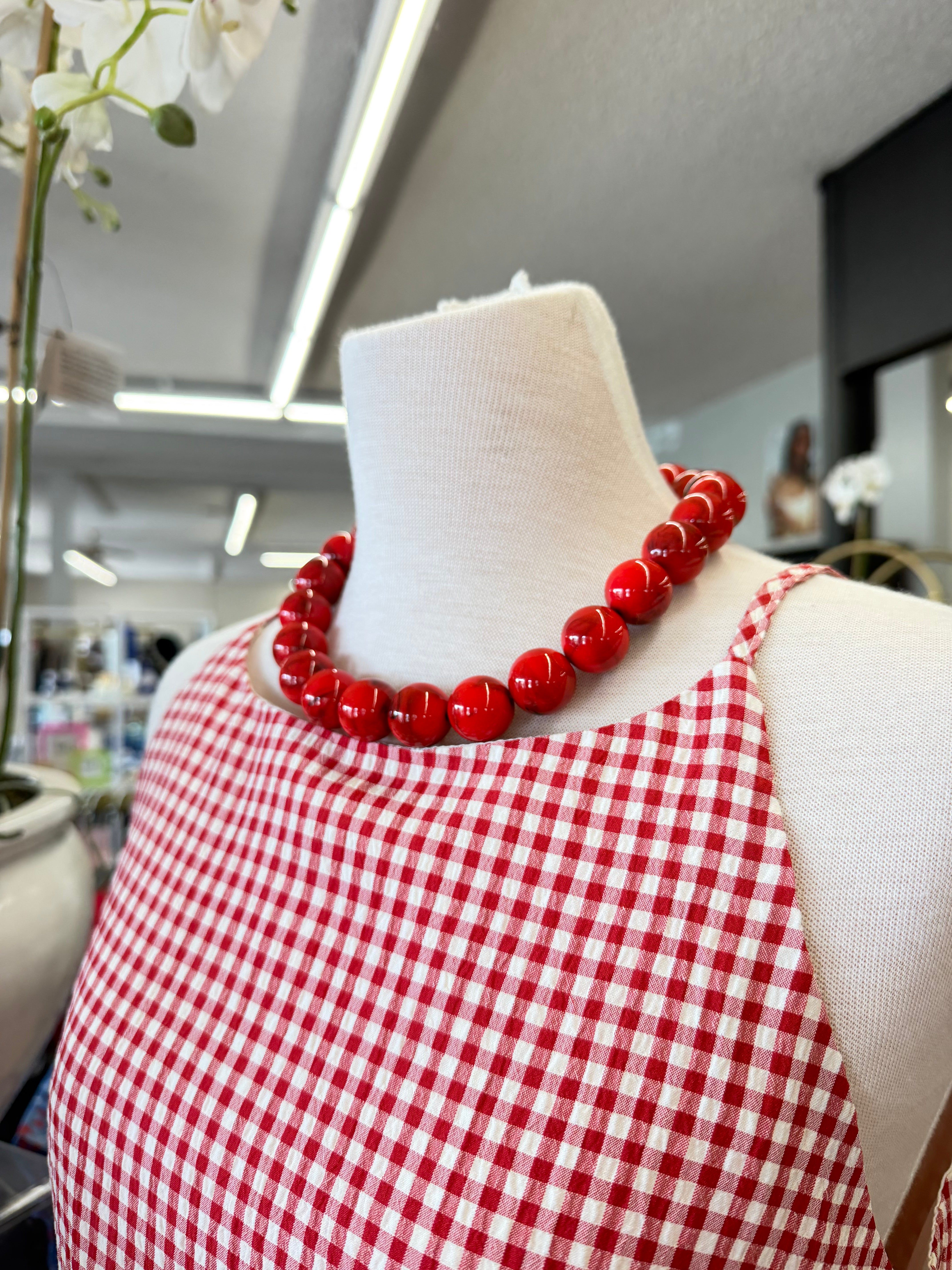 Chunky Beaded Necklaces, Assorted Colors