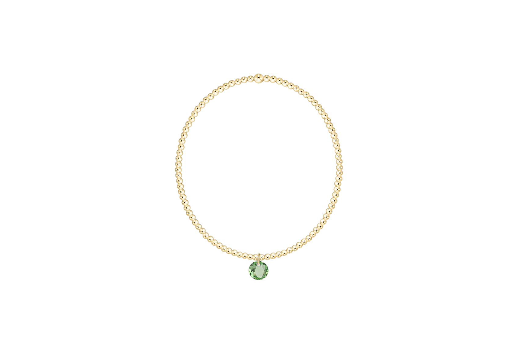 Classic Gold 2mm Bracelet, Reflection Small Charm
