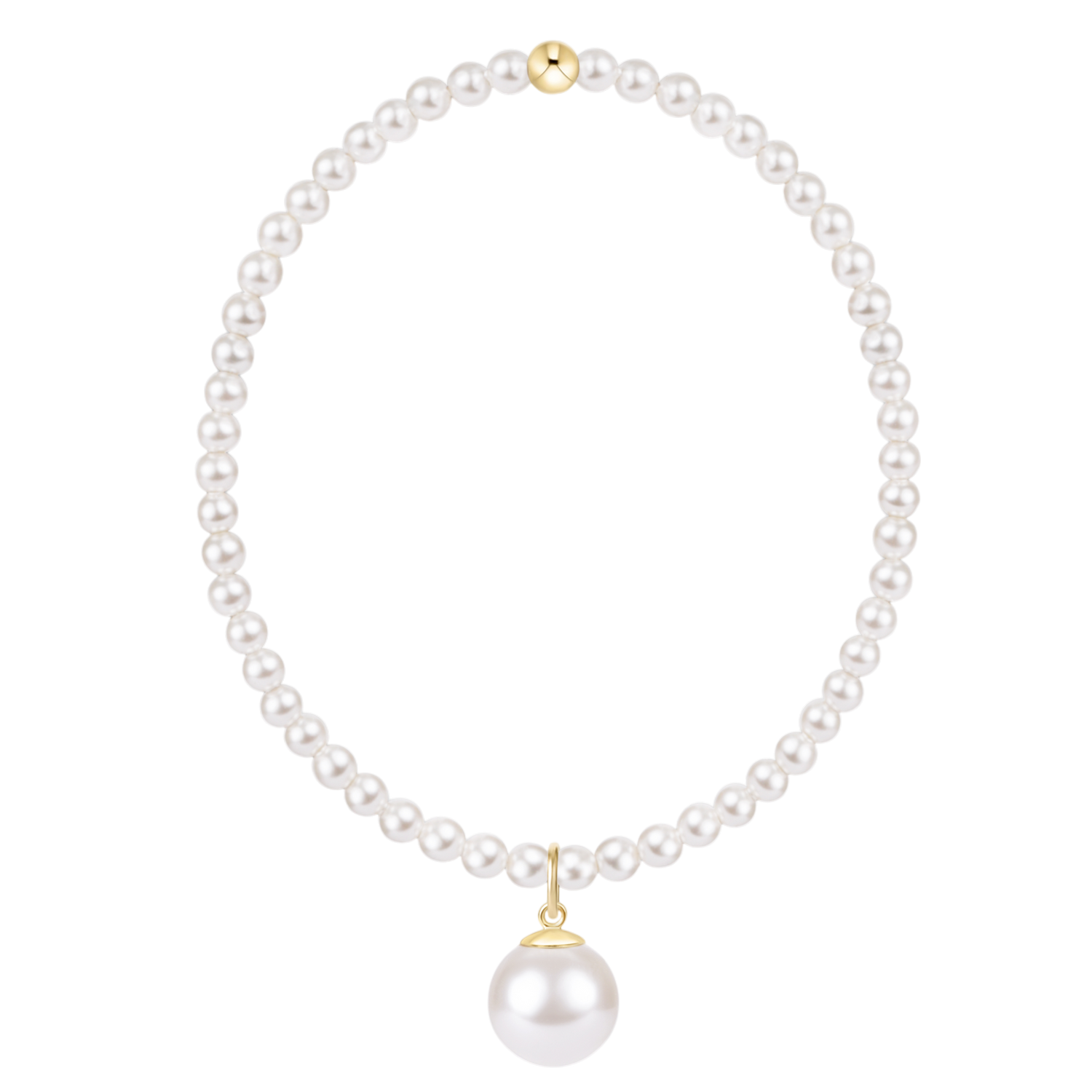 Extends Classic Pearl 3mm Bracelet, Classic Pearl 10mm Charm