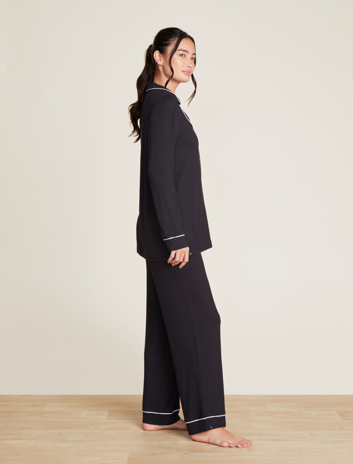 Luxe Milk Jersey Piped Pajamas