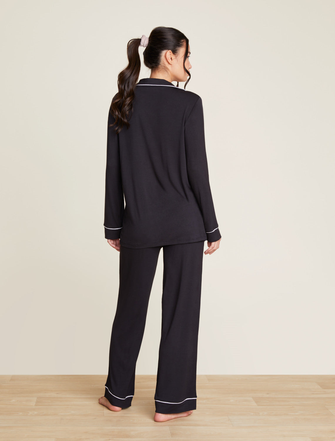 Luxe Milk Jersey Piped Pajamas