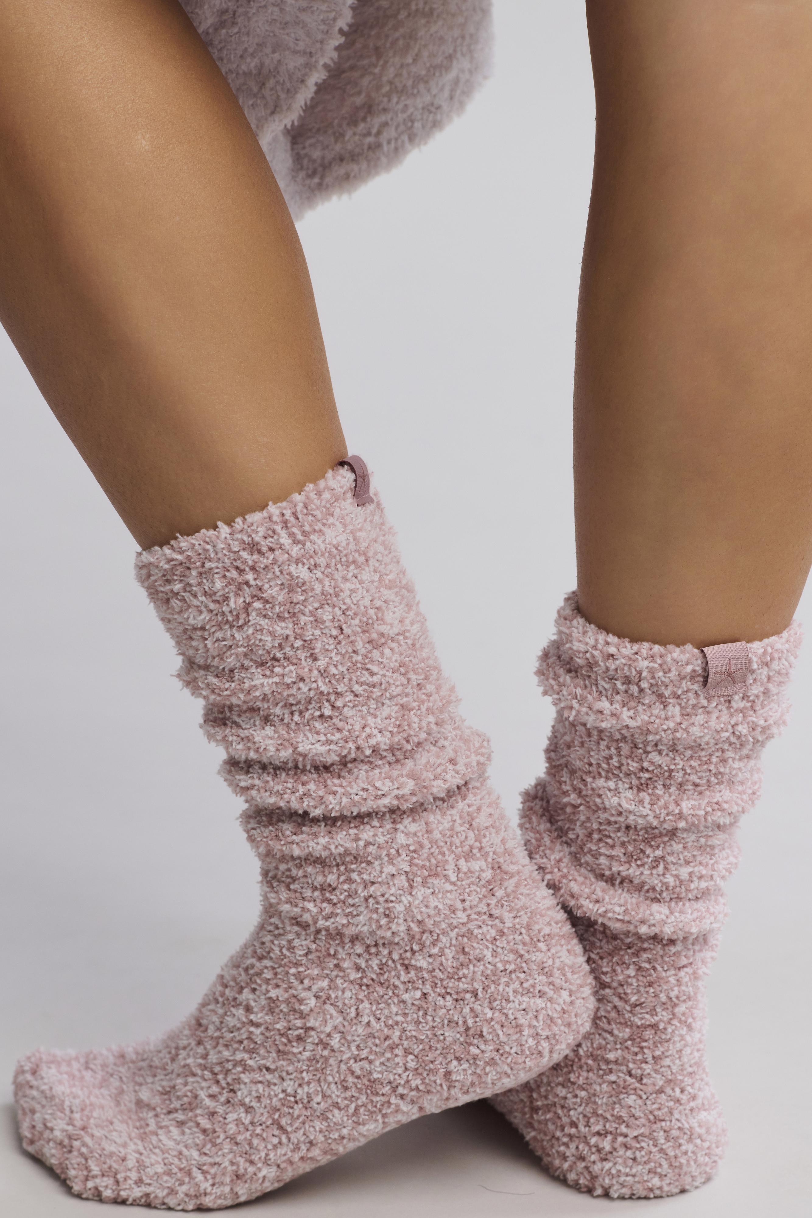 CozyChic Heathered Teaberry Socks, Small/Medium