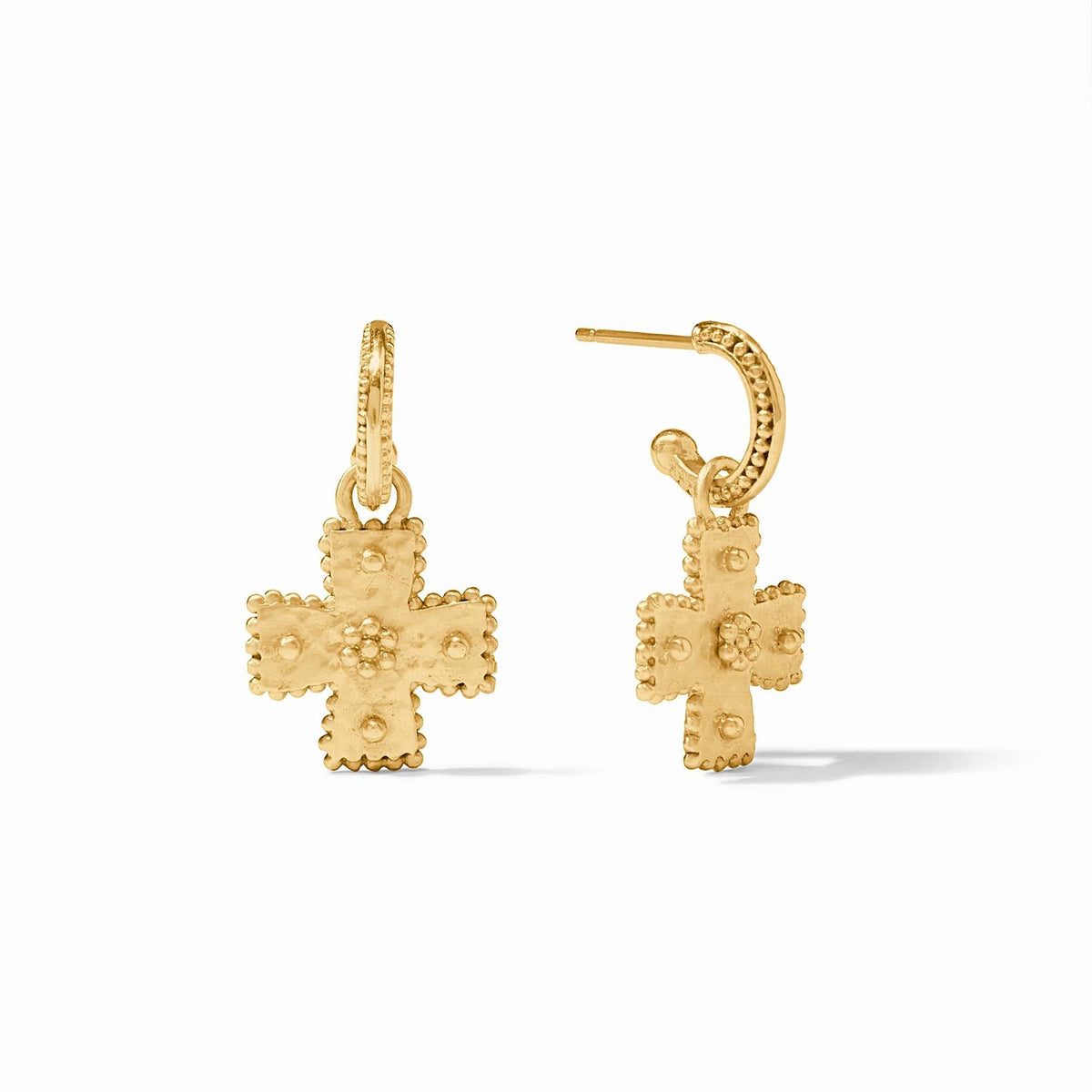 Gold Canterbury Hoop & Charm Earring
