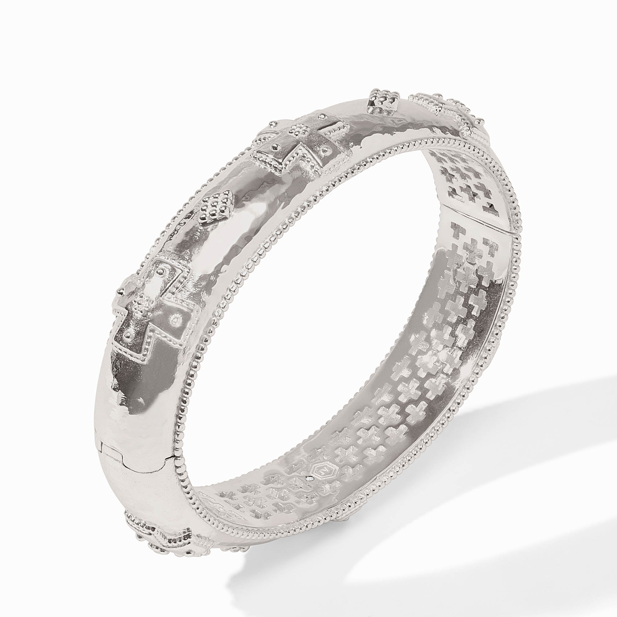 Silver Canterbury Hinge Bangle