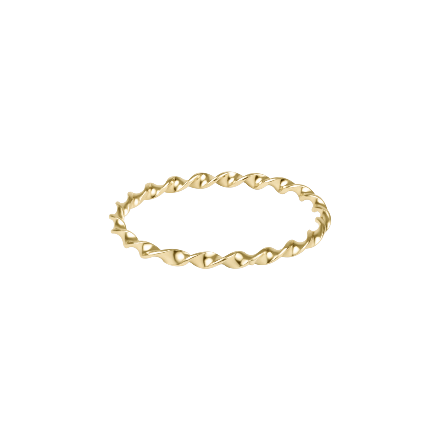 Classic Gold Twisted Thin Band Ring