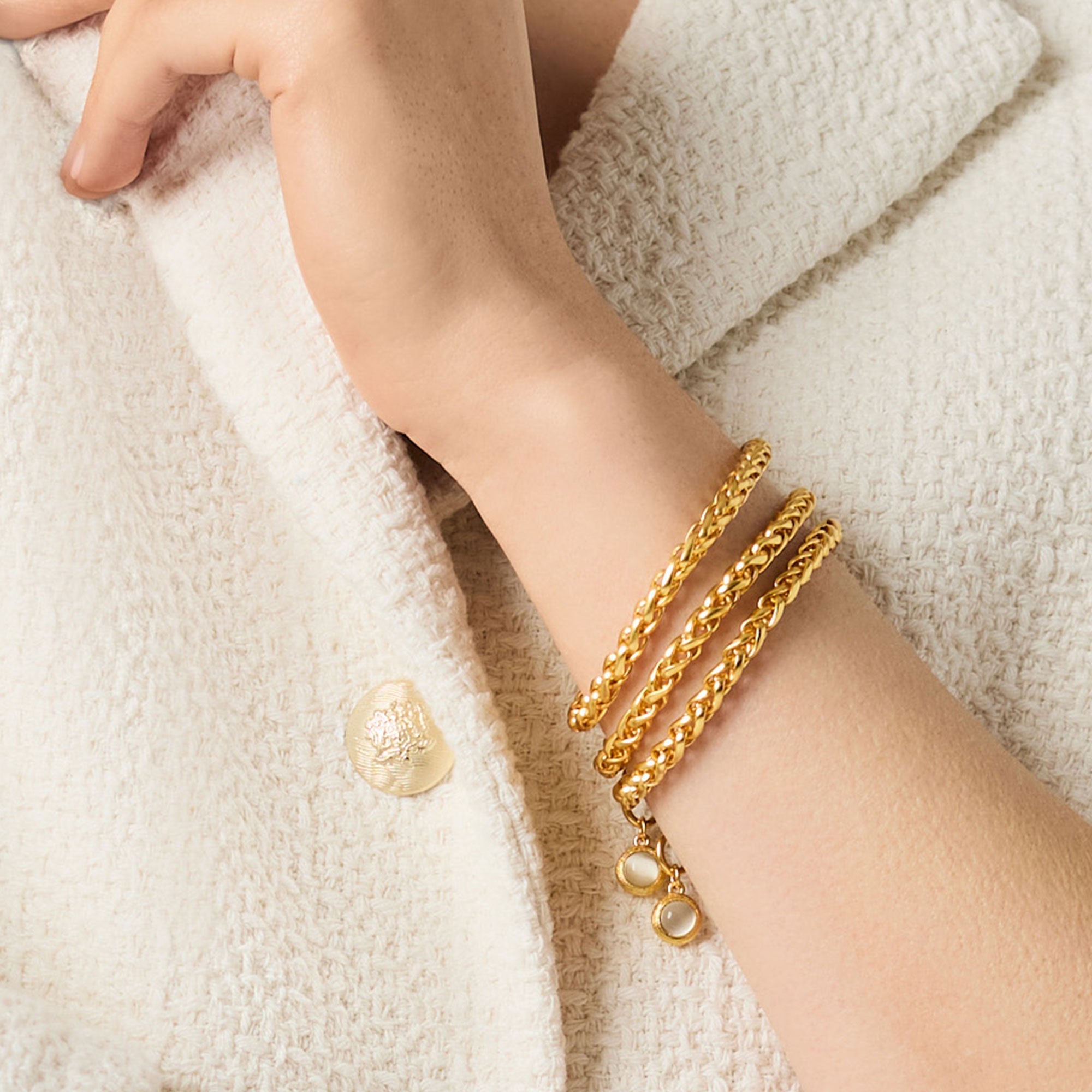 Gold Cobblestone Link Bracelet