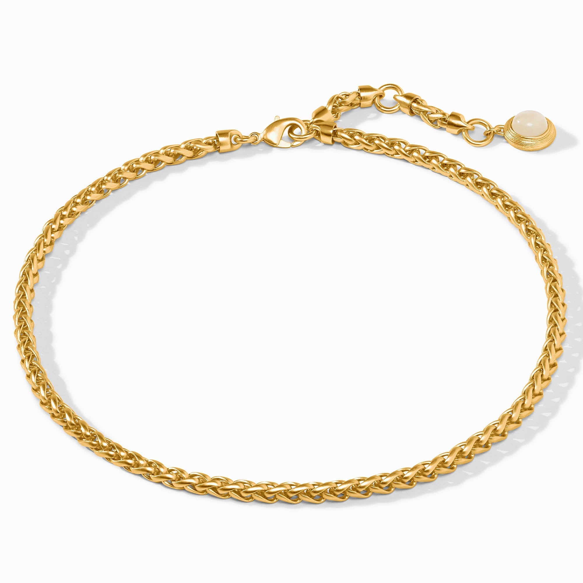 Gold Cobblestone Link Necklace