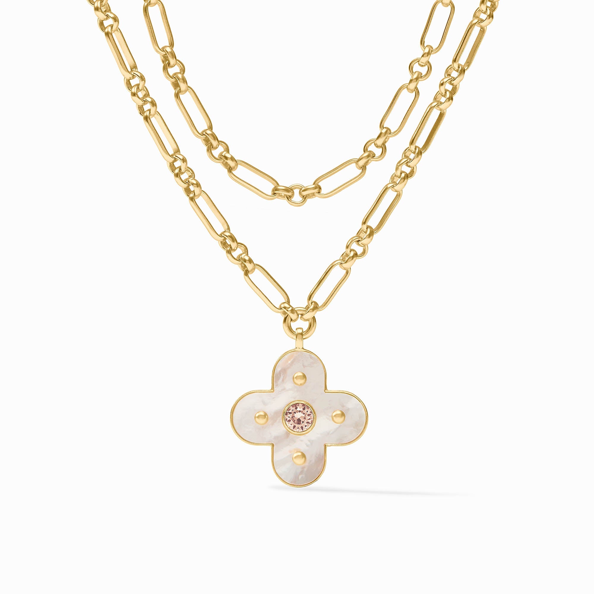 Gold Colette Statement Necklace, Champagne