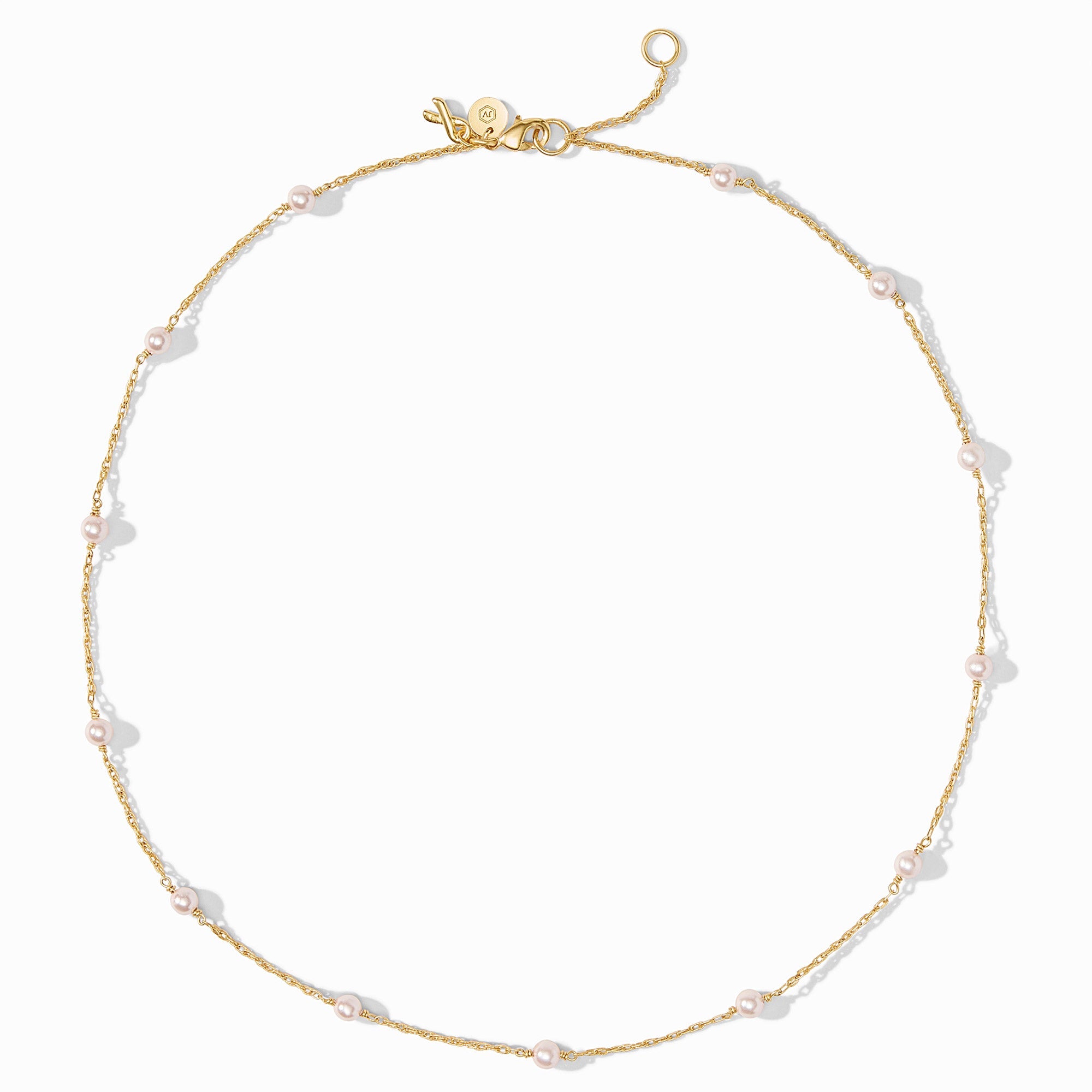 The Pink Delicate Station Necklace
