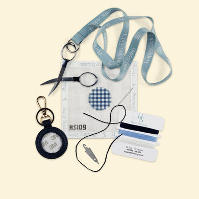 Needlepoint Kit, Plaid Circle