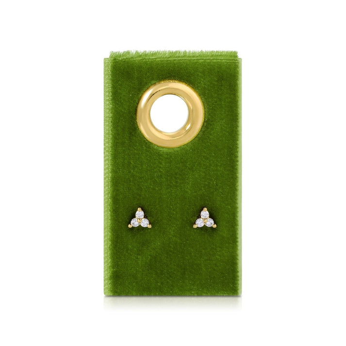 Triple Cluster Studs on Velvet Tag