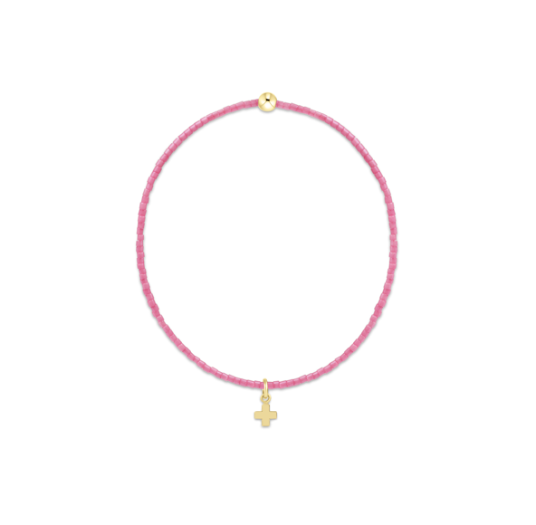 Hope Classic Bracelet Signature Cross Small Gold Charm, Assorted Colors