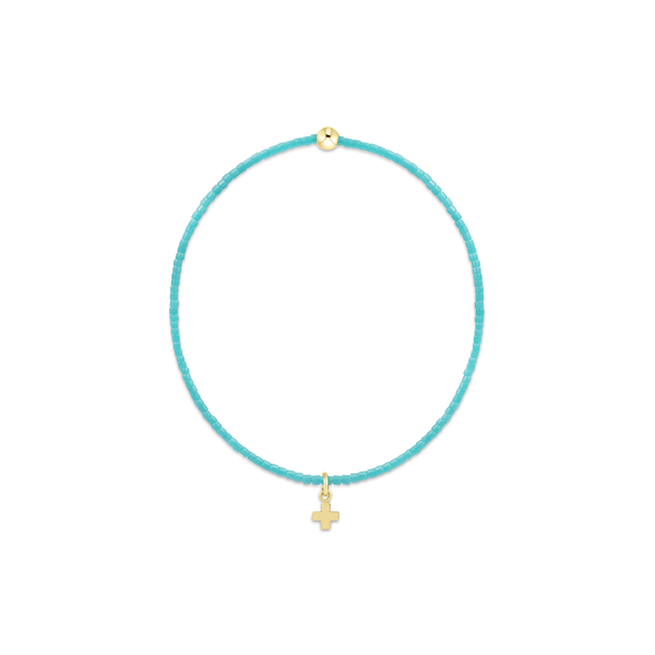 Hope Classic Bracelet Signature Cross Small Gold Charm, Assorted Colors