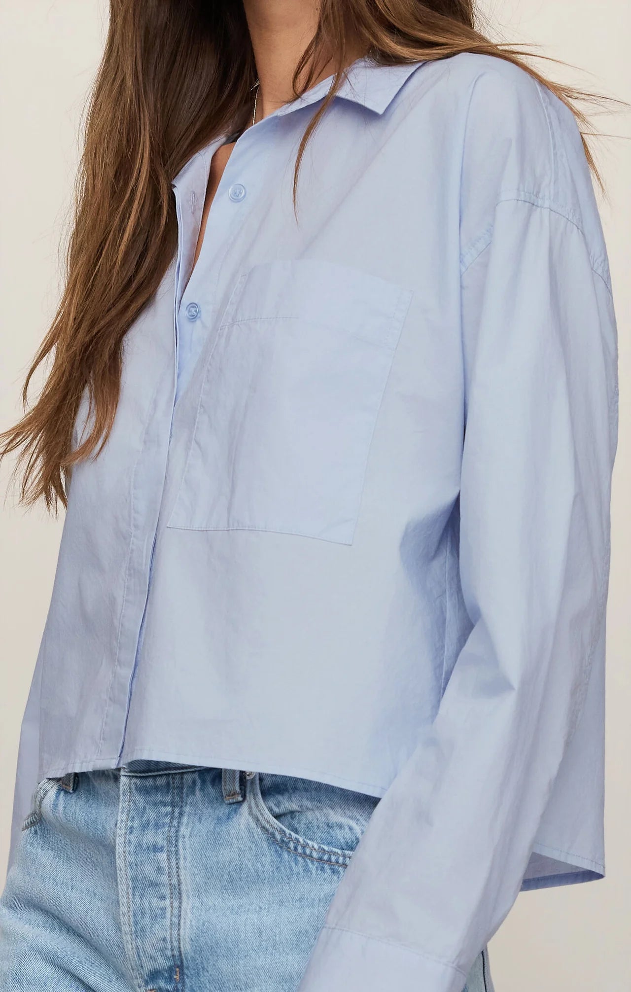 Favorite Button Up Top, Hamptons Blue