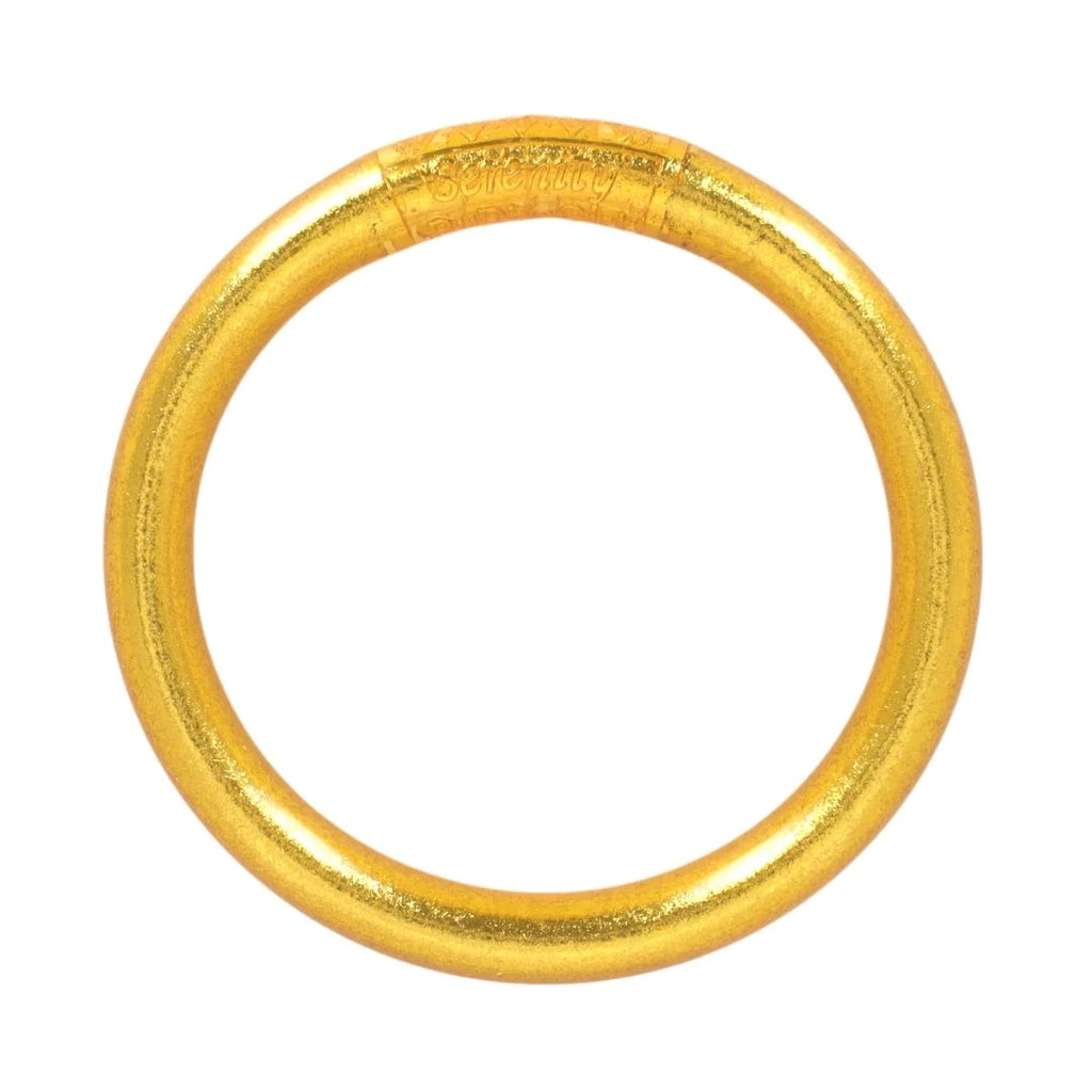 BuDhaGirl | Gold Tzubbie All Weather Bangle Serenity Prayer