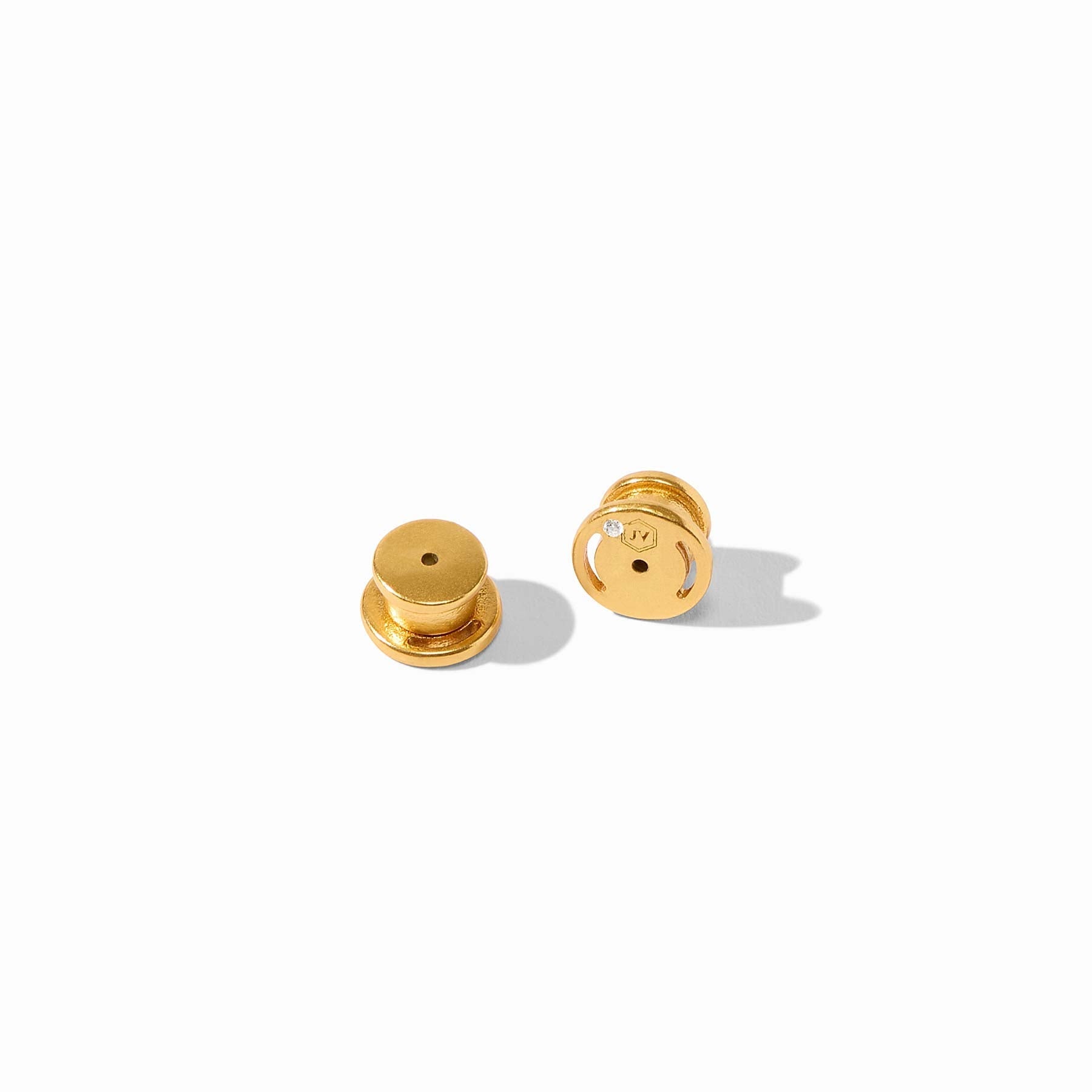 Gold Colette Statement Hoop & Charm Earring, Champagne
