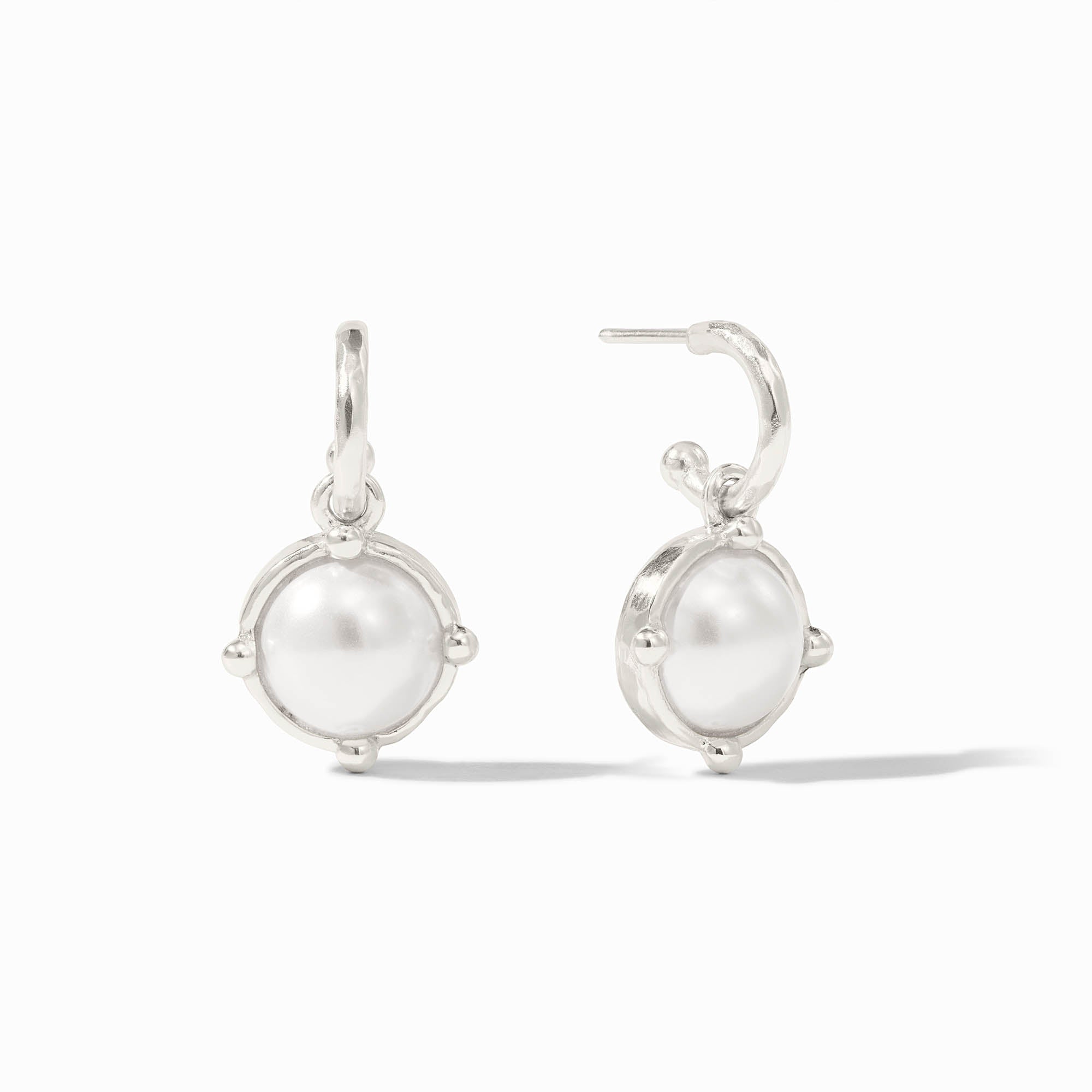 Silver Honeybee Hoop & Charm Earring, Assorted Colors