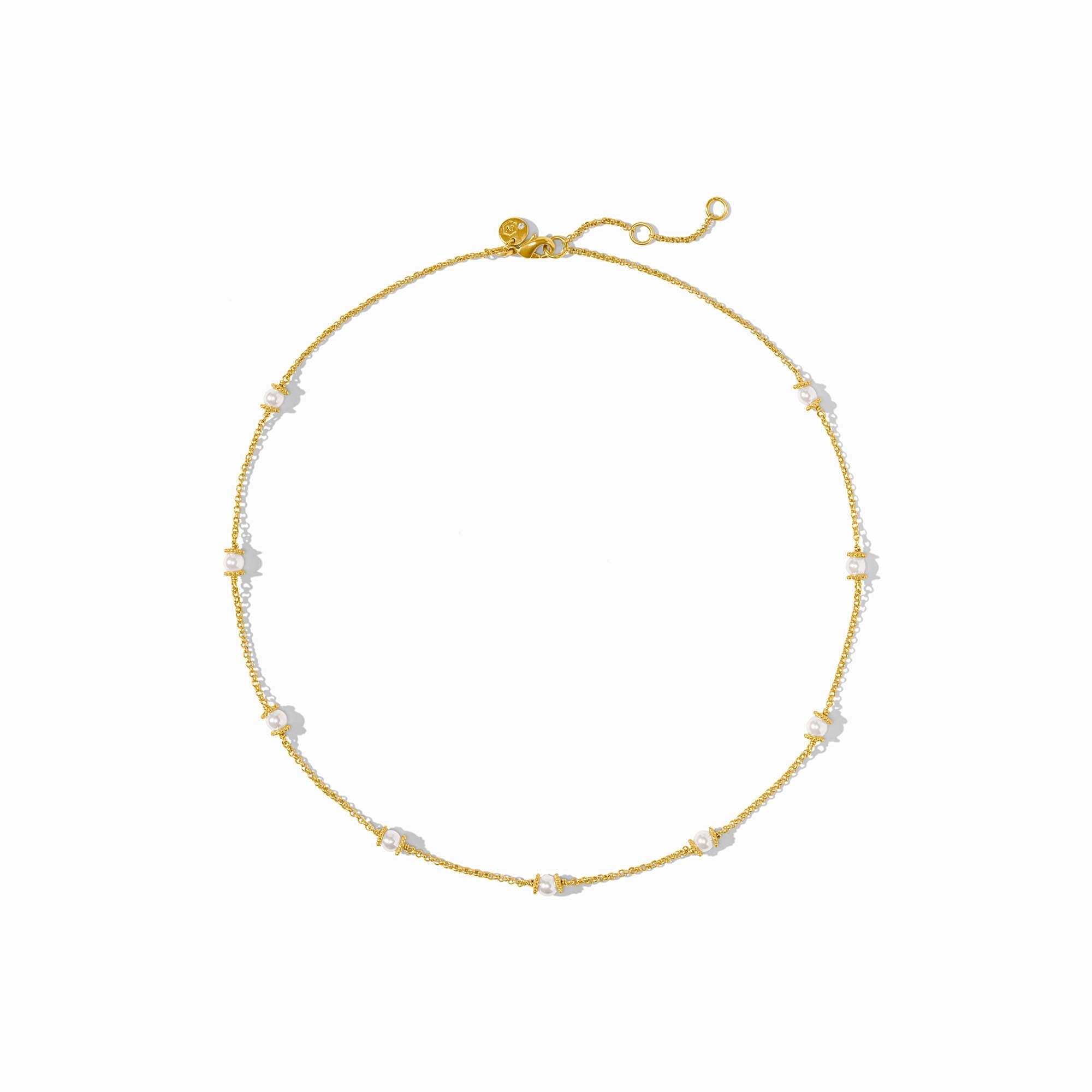 Gold Hydra Delicate Station Necklace, Assorted Colors