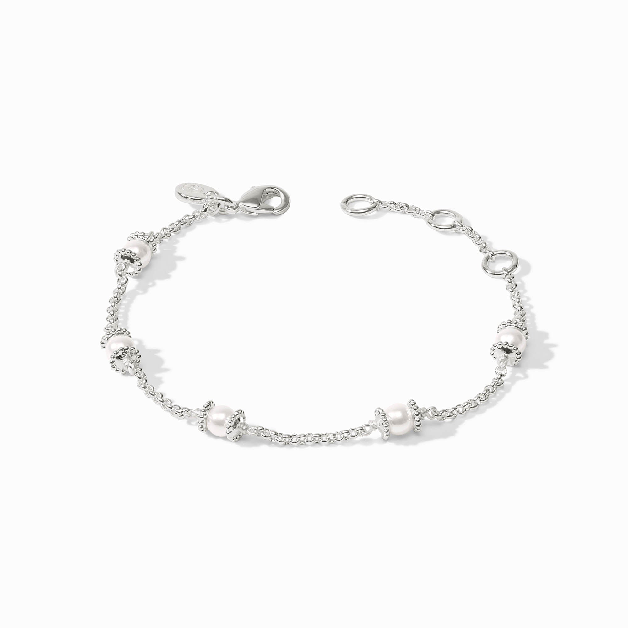 Silver Hydra Delicate Bracelet, Pearl