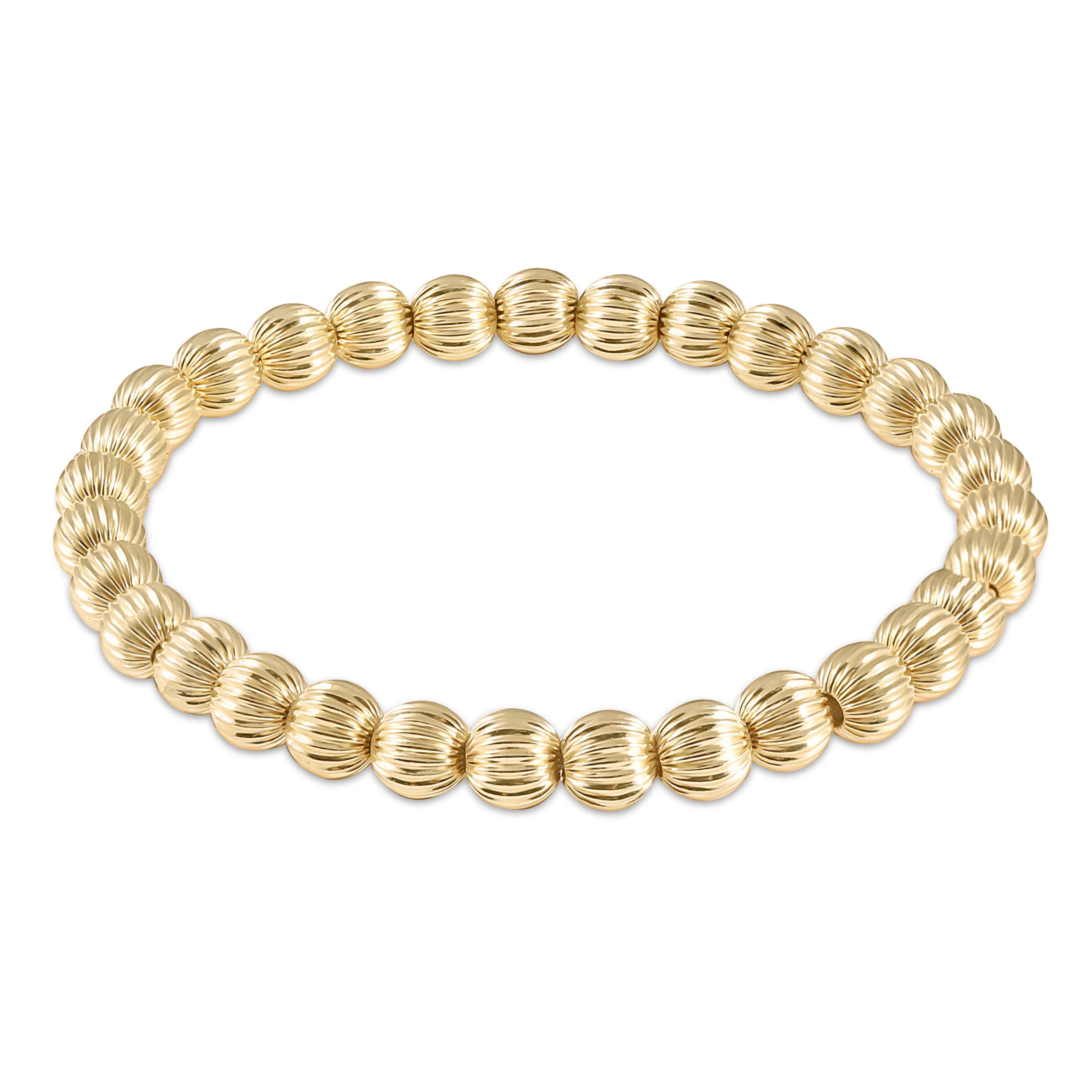 Gold Dignity 6mm Bead Bracelet