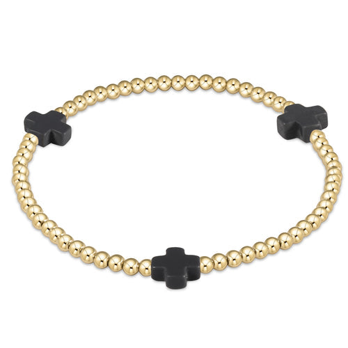 enewton | Signature Cross Gold Pattern Charcoal, Assorted Sizes