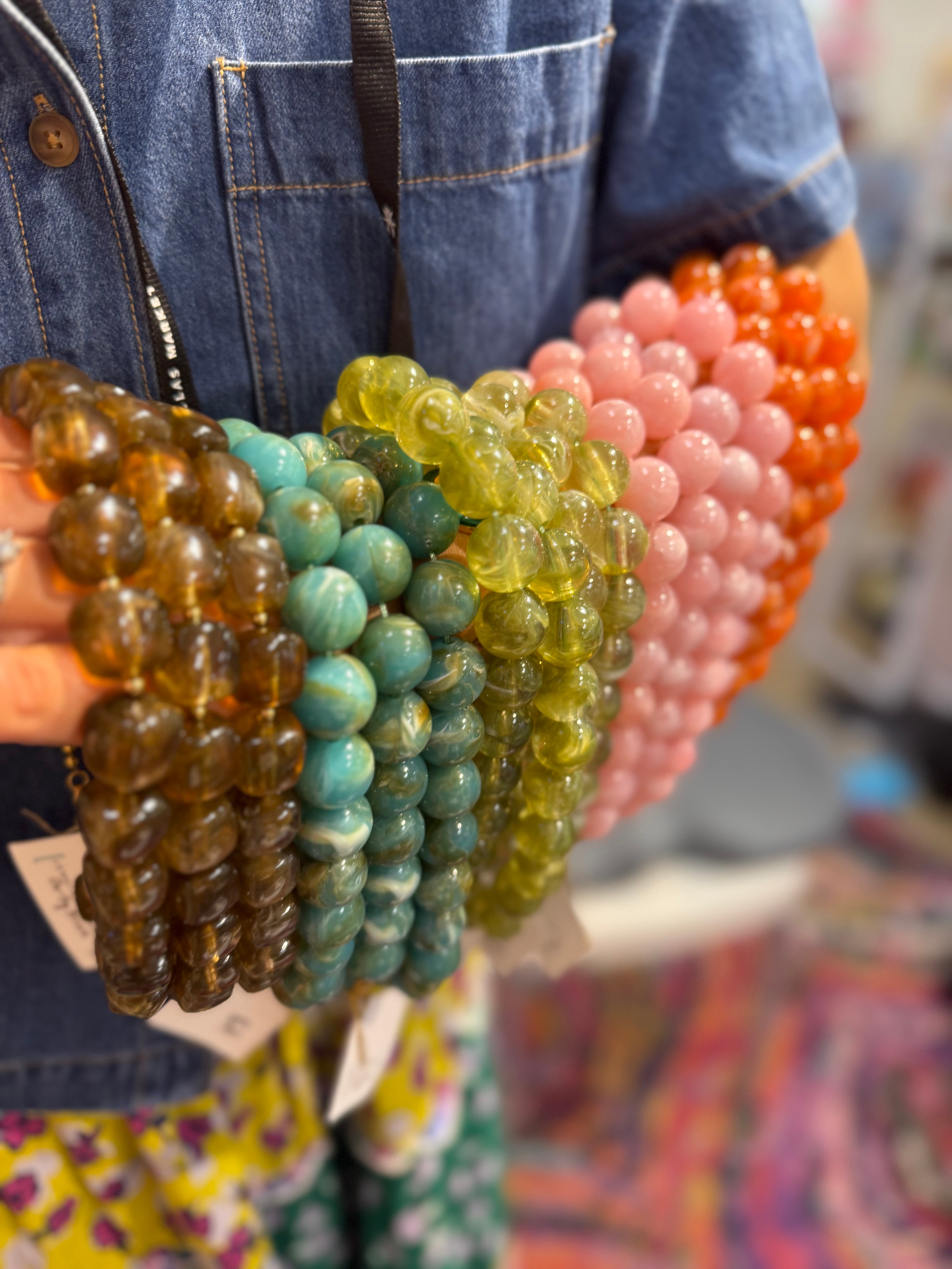 Chunky Beaded Necklaces, Assorted Colors