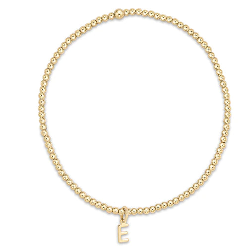 Enewton | 2mm Classic Gold Bead Initial Bracelet