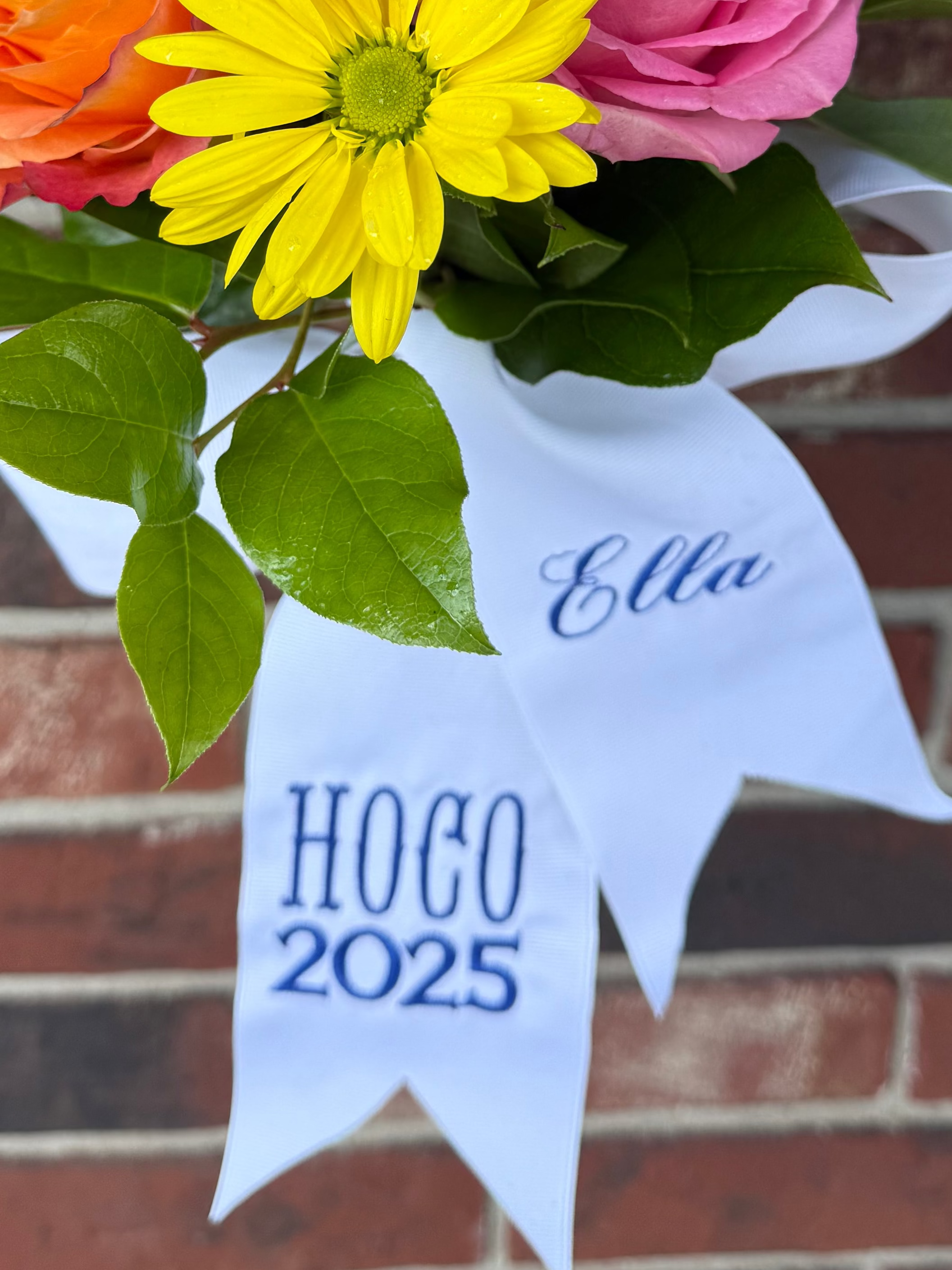 Personalized Homecoming Bouquet Ribbon